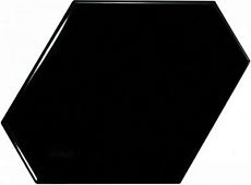 Настенная плитка Equipe 23833 Scale 10,8x12,4 черная глянцевая моноколор