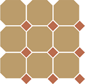 Керамогранит Topcer 4403 Oct04-1Ch Yellow Octagon 03/Caramel Dots 4 30x30 коричневый матовый под мозаику