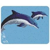 Панно NSmosaic Мозаичное F-223 2000х2000 синее / голубое / белое глянцевое животны