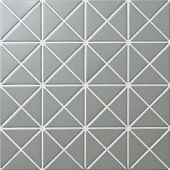 Мозаика Star Mosaic TR2-CH-P1 / С0003200 Albion Olive 25.9x25.9 серая матовая геометрия, чип 40x60 мм треугольный