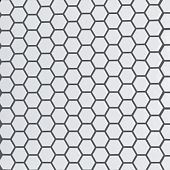Мозаика Orro mosaic SILENA WHITE 26x30 белая глянцевая, чип 23x26 гексагон