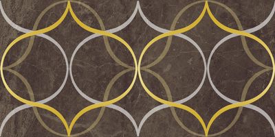 Декоративная плитка Laparet х9999213184 Crystal 60x30 коричневая с орнаментом