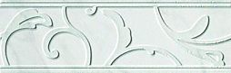 Бордюр Fap Ceramiche fLT1 Roma Statuario Classic Listello 25x8 голубой матовый с орнаментом