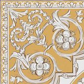 Декоративная плитка Kerama Marazzi HGD/B509/SG9174 Алмаш угол 30х30 желтая матовая с орнаментом