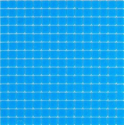 Мозаика ROSE MOSAIC A131 Matrix color 2 (размер чипа 10x10 мм) 31.8x31.8 голубая глянцевая моноколор
