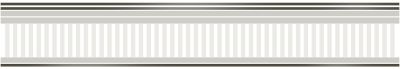 Бордюр карандаш Eurotile Ceramica 907V Valentino 29.5x5 белый глянцевый с орнаментом