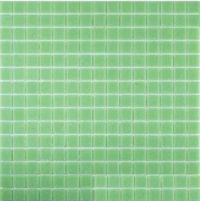 Мозаика Rose Mosaic A213(2) Quartz 32.7x32.7 зеленая глянцевая, чип 20x20 квадратный
