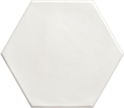 Керамогранит Ribesalbes Ceramica PT03146 Geometry Hex White Matt 17.3x15 белый матовый моноколор