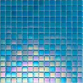 Мозаика ROSE MOSAIC WA12 Rainbow (размер чипа 10x10 мм) 31.8x31.8 голубая глянцевая моноколор перламутр