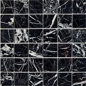 Мозаика Pixel mosaic PIX252 из мрамора Black majesty 30.5x30.5 черная полированная под мрамор, чип 48x48 мм квадратный