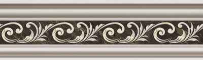 Бордюр Global Tile 10212001868 Classic 25x7.5 коричневый матовый с орнаментом