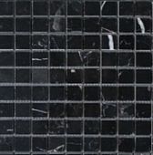 Мозаика Marble Mosaic Square 48x48 Nero Marquina Mat 30.5x30.5 черная матовая под камень, чип 48x48 квадратный