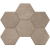 Мозаика Estima Mosaic/GB02_NR/25x28,5/Hexagon Gabbro Grey 25x28.5 серая неполированная под камень, чип гексагон