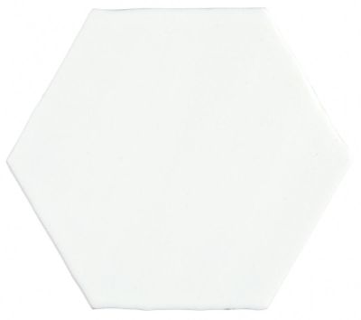 Настенная плитка Cevica Marrakech Blanco Hexagon 150x150 белая матовая моноколор