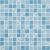 Мозаика Vidrepur С0002697 Born Blue (на сетке) 31.7x31.7 голубая матовая с орнаментом, чип 25x25 квадратный