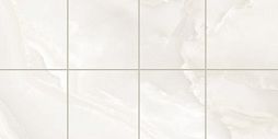 Настенная плитка EM-TILE УТ-00010558 Onyx Element Silver 30x60 белая глянцевая под оникс