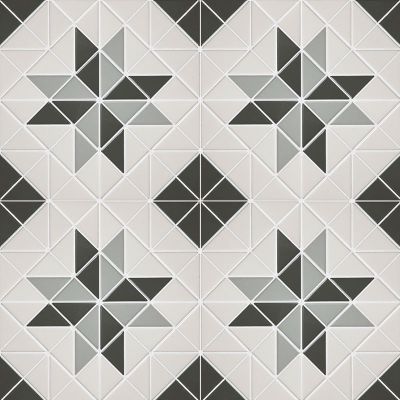 Мозаика Star Mosaic TR2-CH-BL2 / С0003195 Albion Astra Olive 25.9x25.9 серо-белая матовая геометрия, чип 40x60 мм треугольный