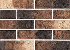 Декоративный камень Zikkurat Доломит 1-20-18 7.8x29.5 коричневый рельефный под кирпич
