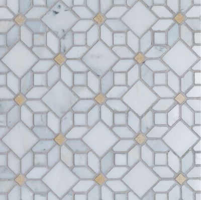 Мозаика Orro mosaic CAMOMILE POL 30.5x30.5 серая полированная, чип разноформатный