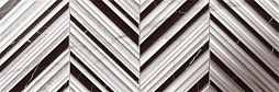 Настенная плитка Ibero 39585 Selecta Carrara Decor Imperial 40x120 белая / черная рельефная под камень / геометрия