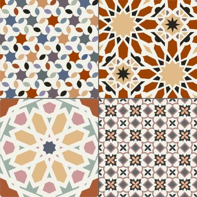 Керамогранит ковер Realonda Marrakech Colour 44.2x44.2 разноцветный глазурованный матовый с орнаментом