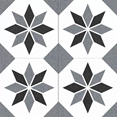 Керамогранит Etili Seramik Milan Grey Pre-cut 45x45 серый глазурованный матовый геометрия