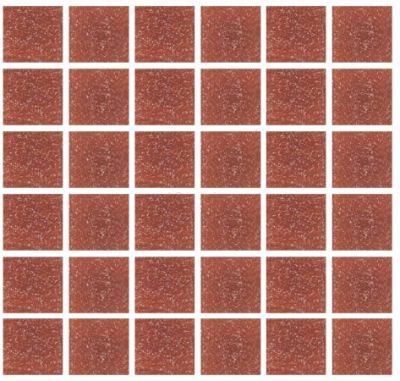 Мозаика ROSE MOSAIC A87 Matrix color 2+ (размер чипа 10x10 мм) 31.8x31.8 кирпичная глянцевая моноколор