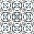 Керамогранит Decocer С0003016 Siena Delfos 20x20 серо-белый матовый с орнаментом