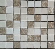 Мозаика Marble Mosaic Square 48x48 Mix Stone 6 Mat 30.5x30.5 микс бежевая / коричневая матовая под камень, чип 48x48 квадратный