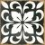 Плитка Peronda 0278029418 Casablanca Rialto 12.5x12.5 кремовая / черная матовая с орнаментом