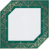 Декор Kerama Marazzi HGD\D250\18000 Клемансо 15x15 зеленый глянцевый с орнаментом