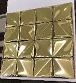 Мозаика Marble Mosaic Stainless Steel Origami Gold 30x30 золотая глянцевая под металл, чип 75x75 квадратный