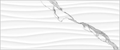 Настенная плитка Global Tile 10100001339 60х25 белая глянцевая волнистая под мрамор