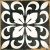 Плитка Peronda 0278029418 Casablanca Rialto 12.5x12.5 кремовая / черная матовая с орнаментом
