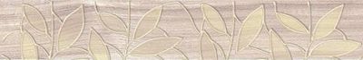 Бордюр Laparet 05-01-1-66-03-11-1344-0 х9999208018 Bona 40x6.2 темно бежевый глазурованный глянцевый / неполированный под дерево / под паркет / растительность / флористика