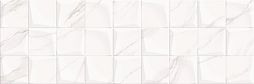 Настенная плитка Primavera DG02-09 Allure Light Decor 09 glossy 30x90 белая глянцевая рельефная под мрамор / мозаику