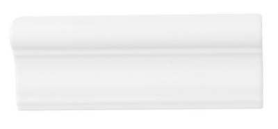 Бордюр Adex ADST5091 Studio Cornisa Snow Cap 7,5x19,8 белый глянцевый моноколор
