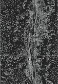 Панно Dualgres Set Flow (из 3-х плиток) 90х60 черное глазурованное глянцевое с рисунком