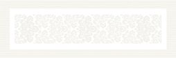 Керамическая плитка Eurotile Ceramica 227 VDS2GY Valentino 89.5x29.5 белая глянцевая с орнаментом