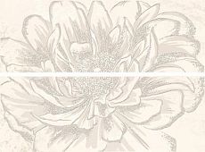 Панно Kerlife STRATO ANEMONE CREMA 50,2x70,9 бежевое глянцевое флористика