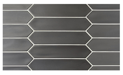 Настенная плитка Equipe 27483 Lanse Black 5x25 черная матовая моноколор