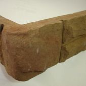 Угловой элемент Zikkurat Алибек 1-08-04 9x19 коричневый рельефный под камень