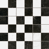 Мозаика Estima Mosaic/VS01_NS/VS03_NS/30x30/5x5 Vision White 30x30 микс черный / белый неполированная под камень, чип 5x5 квадратный