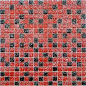 794 мозаика микс красная -черная колотая 300х300 чип 15х15 (кор 0,54м/6шт/0,09м)