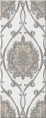 Декоративная плитка Azori 583162001 Chateau Mocca Classic 20.1x50.5 бежевая матовая с орнаментом