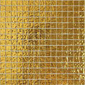Мозаика Rose Mosaic GR02G Gold 32.7x32.7 золотая глянцевая под металл, чип 10x10 квадратный