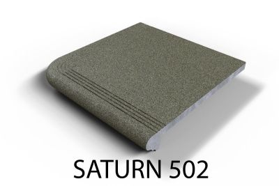 Ступень угловая Элит Бетон Saturn 502 33х33 серая глазурованная матовая под камень