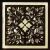 Напольная вставка Роскошная мозаика ВБ 38 6.6x6.6 Исида золотая стеклянная