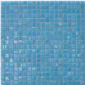 Мозаика ROSE MOSAIC WJ12 Galaxy (размер чипа 15x15 мм) 32.7x32.7 голубая глянцевая моноколор перламутр