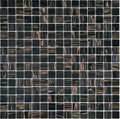Мозаика Orro mosaic SABLE BLACK 32.7x32.7 черная/коричневая глянцевая, чип 20x20 квадратный